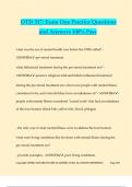 OTD 317&colon; Exam One Practice Questions and Answers 100&percnt; Pass