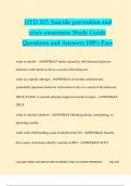 OTD 317&colon; Suicide prevention and crisis awareness Study Guide Questions and Answers 100&percnt; Pass