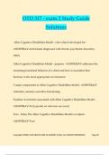OTD 317 - exam 2 Study Guide Solutions