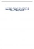 NR 577&colon; PRIMARY CARE MANAGEMENT OF ADOLESCENTS & ADULTS UPDATED EXAM STUDY GUIDE &lpar;WEEK 1-4&rpar; 