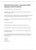 NUR 313 Prep Exam 1 Questions With Quality Correct Answers&period;