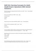 NUR 313&colon; Nursing Concepts for Adult Health Exam 3 Questions With Solved Solutions&period;