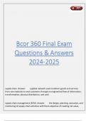 Bcor 360 Final Exam Questions & Answers 2024-2025