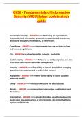 C836 - Fundamentals of Information  Security &lpar;WGU&rpar;&vert;latest update study guide 