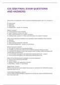 CIS 3250 FINAL EXAM QUESTIONS AND ANSWERS