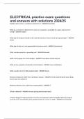 ELECTRICAL practice exam questions and answers with solutions 2024&sol;25
