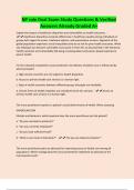NP role final Exam Study Questions & Verified Answers Already Graded A&plus;