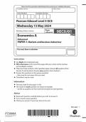 EDEXCEL A-LEVEL ECONOMICS A PAPER 1 2024 &lpar;9EC0 &sol; 01&rpar; May 2024