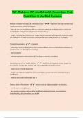 FNP Midterm&colon; NP role & Health Promotion Test&vert; Questions & Verified Answers