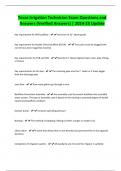 Texas Irrigation Technician Exam Questions and Answers &lpar;Verified Answers&rpar; &vert; 2024-25 Update