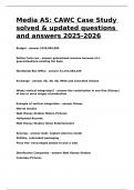 Media AS CAWC Case Study solved & updated questions and answers 2025-2026&period;