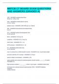 NMTCB CT BOARD EXAM QUESTIONS AND ANSWERS &lpar;GRADED A&rpar;