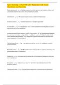 Epic Training COG170 Cogito Fundamentals Exam Questions and Answers