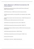 MedCa Phlebotomy Certification Exam Questions with Correct Answers&period;