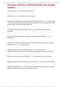 Final Exam- LVN Term 1 UNITEK COLLEGE&semi; with complete solutions