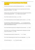 Foundations in Personal Finance Test 5 Study Questions