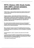 MTTC History &lpar;09&rpar; Study Guide with 100- correct answers already graded A&plus;