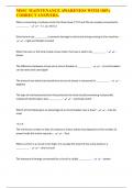 MSSC MAINTENANCE AWARENESS WITH 100&percnt; CORRECT ANSWERS