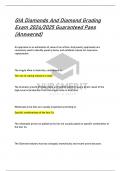 GIA Diamonds And Diamond Grading Exam 2024&sol;2025 Guaranteed Pass  &lpar;Answered&rpar;
