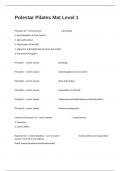 Polestar Pilates Mat Level 1 Certification Review Exam Questions With 100&percnt; Verified Answers&period;