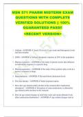 MSN 571 PHARM MIDTERM EXAM  QUESTIONS WITH COMPLETE  VERIFIED SOLUTIONS &vert;&vert; 100&percnt;  GUARANTEED PASS&excl;&excl;  <RECENT VERSION> 