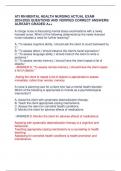 ATI RN MENTAL HEALTH NURSING ACTUAL EXAM 2024&sol;2025 QUESTIONS AND VERIFIED CORRECT ANSWERS&sol; ALREADY GRADED A&plus;&plus;