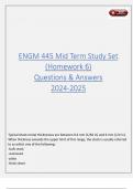 ENGM 445 Mid Term Study Set &lpar;Homework 6&rpar; Questions & Answers 2024-2025