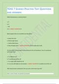 TEAS 7 SCIENCE PRACTICE TEST QUESTIONS AND ANSWERS