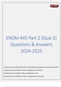 ENGM 445 Part 2 &lpar;Quiz 3&rpar; Questions & Answers 2024-2025