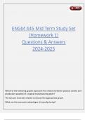 ENGM 445 Mid Term Study Set &lpar;Homework 1&rpar; Questions & Answers 2024-2025