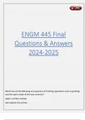 ENGM 445 Final Questions & Answers 2024-2025