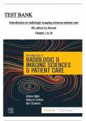 Introduction to Radiologic & Imaging Sciences & Patient Care 8th Edition by Arlene M&period; Adler Test Bank ALL CHAPTERS COVERED ISBN&colon;9780323872218