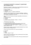 AD BANKER PROPERTY & CASUALTY QUESTIONS AND ANSWERS 2024