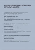 PMH EXAM 1 &lpar;CHAPTERS 1-9&comma; 33&rpar; QUESTIONS WITH ACTUAL ANSWERS&excl;&excl;