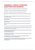 FINANCIAL LITERACY INVESTING QUESTIONS AND ANSWERS&period;