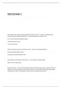 HSI EXAM 1 Questions and Answers