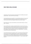 HSI YMCA BLS EXAM QUESTIONS AND ANSWERS