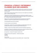 FINANCIAL LITERACY&colon; RETIREMENT PLANNING QUIZ AND ANSWERS&period;