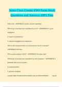 Santa Clara County EMS Exam Study Questions and Answers 100&percnt; Pass