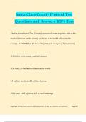 Santa Clara County Protocol Test Questions and Answers 100&percnt; Pass