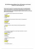 BIO 250 Microbiology Midterm Exam 180 Questions and Answers &lpar;Graded A&plus; 2024&rpar; Straighter line