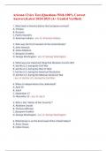 Arizona Civics Test &lpar;Questions With 100&percnt; Correct Answers&rpar;Latest 2024&sol;2025 &lpar;A&plus; Graded Verified&rpar; 
