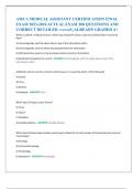 AMCA MEDICAL ASSISTANT CERTIFICATION FINAL  EXAM 2023-2024 ACTUAL EXAM 200 QUESTIONS AND  CORRECT DETAILED ANSWERS &vert;ALREADY GRADED A&plus;  Within a patient's medical record&comma; in which way should the various reports and examination records be filed&quest; 