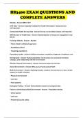 HS 3400 PACKAGED EXAMS STUDY GUIDE 