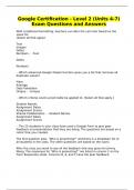 Google Certification - Level 2 &lpar;Units 4-7&rpar; Exam Questions and Answers