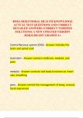 HOSA BEHAVIORAL HEALTH KNOWLEDGE ACTUAL TEST QUESTIONS AND CORRECT DETAILED ANSWERS &lpar;CORRECT VERIFIED SOLUTIONS&rpar; A NEW UPDATED VERSION 2024&vert;ALREADY GRADED A&plus;HOSA BEHAVIORAL HEALTH KNOWLEDGE ACTUAL TEST QUESTIONS AND CORRECT DETAILED ANSWERS &lpar;CORRECT VERIF