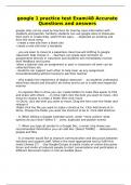 google 1 practice test Exam&sol;48 Accurate Questions and answers