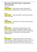 Maryville AHA 612 Exam 1 Questions And Answers 
