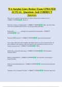 WA Surplus Lines Broker Exam UPDATED  ACTUAL Questions And CORRECT  Answers