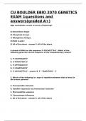 CU BOULDER EBIO 2070 GENETICS EXAM 1questions and answers&lpar;graded A&plus;&rpar;